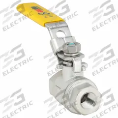APPROVED VENDOR Manual Two-Way Ball Valve: 1/4 in, 316 Stainless Steel, Straight Valve Body, PTFE (MPN 06Q201N04014). Key specifications — Brand: APPROVED VENDOR; Handle: Locking Lever.