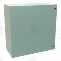 HAMMOND Electrical Enclosure: Steel, 36 in x 36 in x 16 in, NEMA 12/3R/4, Solid Cover, Hinged (MPN EN4SD363616GY). Key specifications — Closure Method: 1/4-Turn Latch; Brand: HAMMOND; Knockouts: Not Included.