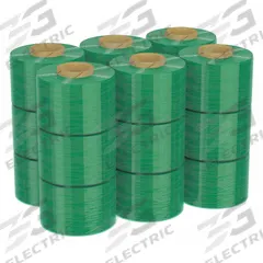 GOODWRAPPERS Stretch Wrap Film: 80 ga Gauge, 3 in Overall Wd, 1,000 ft Overall Lg, 1-Side, 18 PK (MPN 15A864). Key specifications — Brand: GOODWRAPPERS; Color: Light Green.