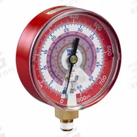 YELLOW JACKET High Side Gauge: High Side Gauge, Non-Liquid Filled, 3 1/8 in Dia, 1/8 in Male NPT (MPN 49159). Key specifications — Brand: YELLOW JACKET; Accuracy: ± 1%; Color: Red; For Refrigerant Type: R-32.