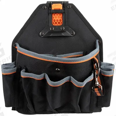 KLEIN TOOLS Tool Pouch: 11 3/4 in W x 5 in D x 12 1/4 in H, 18 Pockets - MODBox Storage Pouches