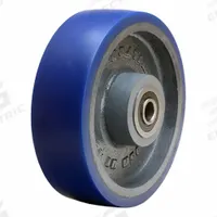 HAMILTON Caster Wheel: 8 in Wheel Dia., 2 1/2 in Wheel Wd, Polyurethane, 1,600 lb Load Rating, Blue (MPN W-825-SPB-3/4). Key specifications — Brand: HAMILTON; Tread Shape: Ergo-Glide; Wheel/Tread Color: Blue.