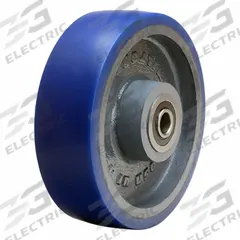 HAMILTON Caster Wheel: 8 in Wheel Dia., 2 1/2 in Wheel Wd, Polyurethane, 1,600 lb Load Rating, Blue (MPN W-825-SPB-3/4). Key specifications — Brand: HAMILTON; Tread Shape: Ergo-Glide; Wheel/Tread Color: Blue.