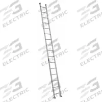 WERNER Straight Ladder: 16 ft Ladder Size, Aluminum, 375 lb Load Capacity, 37 lb Wt, 16 Rungs (MPN 516-1). Key specifications — Color: Silver; Brand: WERNER; Included Features: Hoop End Caps; Shoe Type: Slip-Resistant.