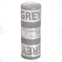 APPROVED VENDOR Open Barrel Splice: 4 AWG Wire Size, Gray Code, 1.01 in, Copper Barrel, 29 Die (MPN 22EZ17). Key specifications — Die Code: 29; Brand: APPROVED VENDOR; Color Code: Gray.