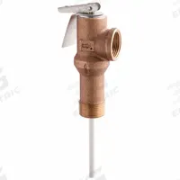 WATTS Temperature and Pressure Relief Valve: MNPT x FNPT, 3/4 in x 3/4 in Connection Size, Bronze (MPN 3/4 LFSL100XL-150/210). Key specifications — Brand: WATTS; Body Material: Bronze.