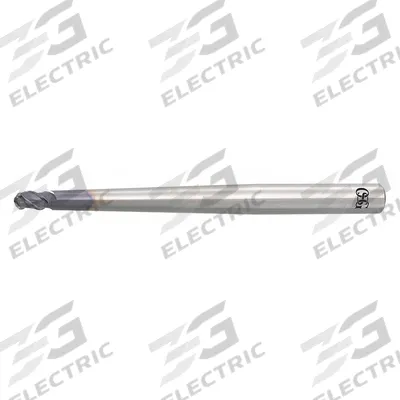 OSG Ball End Mill: Carbide, WXS Coated, 3 Flute, 10 mm Mill Dia, 15 mm LOC - Pencil-Neck Carbide Ball End Mills for Hardened Materials