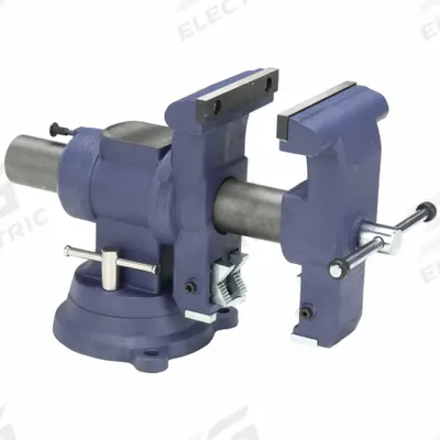 PALMGREN Multi-Jaw Rotating Vise: Std Duty, Enclosed, 6 in Jaw Face Wd, 6 in Max Jaw Opening - Rotating-Head Combination Bench & Pipe Vises