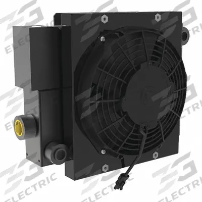 AKG Forced Air Oil Cooler: 10 hp Heat Removed, 30 gpm Max. Flow, 377 psi Max. Pressure - DC Motor Driven Forced Air Oil Coolers
