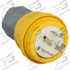 HUBBELL Locking Plug: Non-NEMA, Yellow, 120/208V AC, 20 A, 4 Pole, 4 Blade (MPN HBL26W09). Key specifications — Brand: HUBBELL.