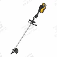 DEWALT Cordless Brush Cutter: Battery Platform: 60V MAX*, 10 in Cutting Wd, Brushless Motor, 60 V (MPN DCBC580X2). Key specifications — Battery Capacity: 9.0 Ah; Brand: DEWALT; Cutting Width: 10 in; Shaft Type: Straight; Interchangeable Head: Yes.