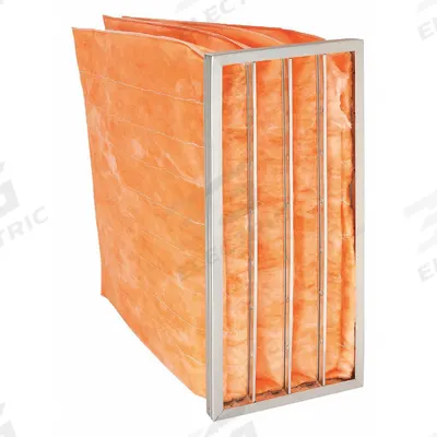 GRAINGER Pocket Air Filter: 24 in x 12 in x 22 in, MERV 14, Orange, Fiberglass - MERV 14 Pocket Air Filters