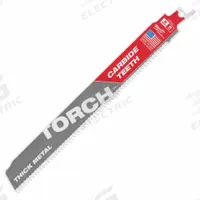 MILWAUKEE Reciprocating Saw Blade: 8 Teeth per Inch, 9 in Blade Lg, 0.05 in Blade Thick, Carbide (MPN 48-00-5302). Key specifications — attr1109198: 8; attr1109200: Rigid for Straight Cuts; attr1109201: Straight; attr1109209: MILWAUKEE.
