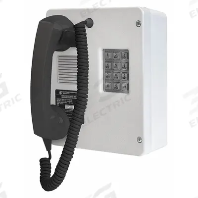 HUBBELL GAI-TRONICS Telephone: Surface Mount, Rugged Phones for Haz Areas, Keypad, 246-001 - Rugged Phones for Hazardous Areas