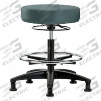 Stool: Vinyl, Ht Range 19 3/4 in to 27 3/4 in, 17 in Seat Wd, 17 in Seat Dp, 5 Glides, 0 Casters (MPN BR-VMBSO-RG-CF-RG-8546). Key specifications — Brand: APPROVED VENDOR; Foot Support: Yes; Base Material: Fiberglass; ESD-Safe: Not ESD Safe; Number of Casters: 0.