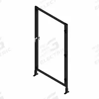 T-Slot Framing System Door: Stand-Alone, Black, Right Swing, 84 in H x 39 in W x 5 1/2 in D, Solid (MPN 48275). Key specifications — Finish: Anodized; Brand: FAZTEK; Panel Color: Clear; Panel Type: Solid; Color: Black; Material: Polycarbonate; Assembly: Assembled; Manufacturer Part Number: 48275.