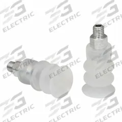 SCHMALZ Vacuum Pad Assembly: Multi-Bellows, 2.5 Folds, M5 Vacuum Port, 15.5 mm Pad Dia, Clear, 55 A (MPN 10.01.06.00039). Key specifications — attr1019136: 10.01.06.00039; attr1019138: SCHMALZ; attr1019139: 55 A.