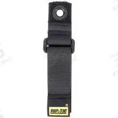 RIP-TIE Hook-and-Loop Cinch Strap: 10 in Lg, 2.50 in, 1 in Wd, 90 lb Tensile Strength, Black, 10 PK (MPN N-10-G10-BK). Key specifications — Color: Black; Brand: RIP-TIE; Includes: Brass Grommets; Max. Bundle Dia.: 2.50 in.