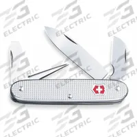 VICTORINOX SWISS ARMY Folding Knife: 4 Tools, 3 1/2 in Closed Lg, 6 3/4 in Open Lg, Stainless Steel (MPN 0.8120.26). Key specifications — attr15951: VICTORINOX SWISS ARMY; attr10312: Silver; attr15963: Metal; attr15981: Electrician; attr15985: Stainless Steel; attr15986: Electricians Knife with Wire Scraper; attr519229: Pocket-Size; attr519230: Wire Stripper.