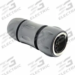 SOURIAU Electrical Connector: Trim Trio UTGX 14, Plug with Cable Gland, 12 Contacts, 16 A, 500V (MPN UTGX6JC1412P). Key specifications — attr1043586: 30 AWG to 14 AWG; attr1043574: Contacts Not Included; attr1020114: SOURIAU; attr1043080: 1/3 Bayonet; attr1043085: IP69K; attr1043079: Trim Trio UTGX; attr1043575: Male; attr1043093: 500V.