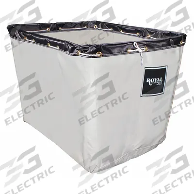 ROYAL BASKET TRUCKS Replacement Liner: G14-CCX-LNN, 40 in x 28 in x 27 1/2 in, White - Abrasion-Resistant Replacement Canvas Liners for Basket Trucks