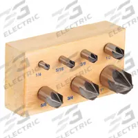 APPROVED VENDOR Countersink Set: 82°, 7 Pc, 1/4 in to 1 in, 6 Flute, High Speed Steel (MPN 21ML26). Key specifications — attr1301063: APPROVED VENDOR.