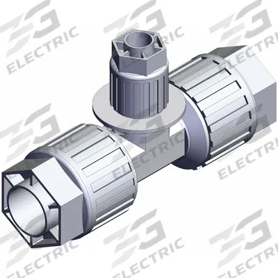 SMC High Purity Fitting: 1 in OD x 1/2 in OD x 1 in OD Size - PFA Compression Tube Fittings