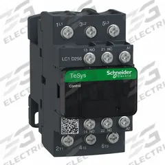 SCHNEIDER IEC Magnetic Contactor: Non-Reversing, 3 Poles, 3NO Contacts, 25 A, 120V AC Coil (MPN LC1D256G7). Key specifications — Brand: SCHNEIDER; Integrated Surge Suppression: No.
