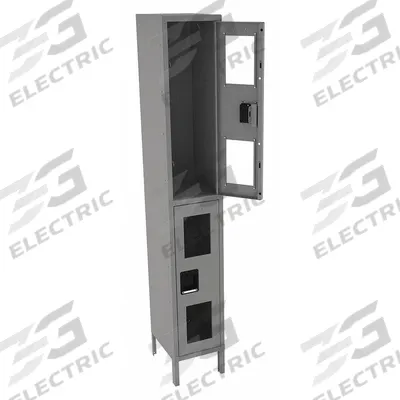 TENNSCO Wardrobe Locker: 12 in x 15 in x 78 in, Clearview, 2 Tiers, 1 Units Wide - Clearview Metal Wardrobe Lockers