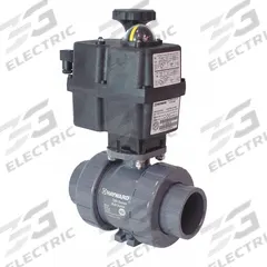 HAYWARD FLOW CONTROL Electrically Actuated Two-Way Ball Valve: 3/4 in, PVC, 24 to 265V AC/DC (MPN ECPTBH107STV). Key specifications — Actuator Features: Manual Override; Brand: HAYWARD FLOW CONTROL.