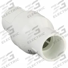 DAYTON Spring Check Valve: Inline Valve Body, 1 1/2 in Pipe Size, Socket x Socket, PVC, Female, Std (MPN 4RG74). Key specifications — Brand: DAYTON; Poppet Material: Stainless Steel.