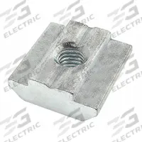 Slide In T-Nut: M5 Size, 6 mm Thread Lg, 15 Series/30 Series/40 Series, Zinc-Plated, Steel (MPN 13023). Key specifications — Fastener Type: T-Nut; Material: Steel; Finish: Zinc-Plated; T-Slot Fastener Type: T-Nut; Compatible Series: 80/20 15 Series, 80/20 30 Series, 80/20 40 Series; System of Measurement: Metric; Brand: 80/20; Mounting Type: Slide-In.