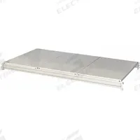 HALLOWELL Bulk Rack Shelf: 60 in x 24 in x 3 1/8 in, 14 ga Beams, Steel, 3,500 lb Load Capacity (MPN HBRL6024S-PL). Key specifications — Decking Material: Steel; Frame Finish: Powder Coated; Frame Material: Steel; Color: Light Gray; Includes: Cross Bars; Brand: HALLOWELL.