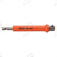 APEX Impact Socket Extension: 1/4 in Input Drive Size, 3/8 in Output Drive Size, 3 in Overall Lg (MPN UG-EX-370-3). Key specifications — attr1204876: Locking Not Included; attr1204887: APEX; attr1204888: Urethane Covered.