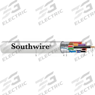 SOUTHWIRE Multi-Conductor Security Cable: 1,000 ft Cable Lg, 19 Strands, 14 AWG, Plenum - Unpaired Unshielded Cables