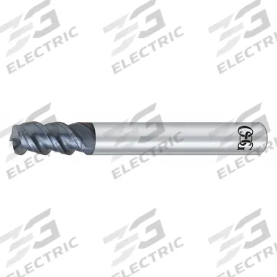 OSG Corner Radius End Mill: Carbide, WXS Coated, 3 Flute, 20 mm Mill Dia, 40 mm LOC - Carbide Corner-Radius End Mills for Hardened Materials