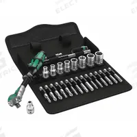 WERA Socket Wrench Set: 1/4 in Drive, 28 Piece, 6-Point, SAE, 3/16 in to 1/2 in (MPN 05004019001). Key specifications — attr1224269: 1/4 in; attr1204638: Drive Tools Included; attr1227399: Zyklop; attr1204650: 3/16 in to 1/2 in; attr1204658: 1 Adapter; attr1204673: Socket Bits Not Included; attr1204681: Wrenches Not Included; attr1204688: WERA.