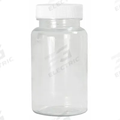 QORPAK Wide Mouth Bottle: PET, 500 mL, 16.9 fl oz, Closure Included, Colorless - PET Wide Mouth Round Lab Bottles