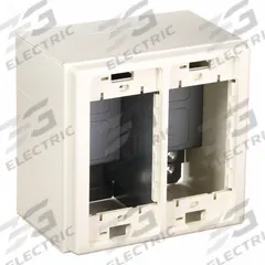 LEGRAND Divided Device Box: 2400D, 1 7/8 in Wd, 7/8 in Ht, Steel, Ivory, 2 Gangs (MPN V2444D-2A). Key specifications — Series: 2400D; Material: Steel; Color: Ivory; For Use With: 2400 Raceways; Brand: LEGRAND; Item: Divided 2-Gang Device Box.