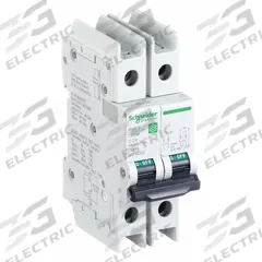 SCHNEIDER ELECTRIC IEC Miniature Circuit Breaker: 2 A Amps, 14kA at 120/240V AC, Screw Clamp, C60BP (MPN M9F42202). Key specifications — DC Voltage Rating: Not Rated; Brand: SCHNEIDER; Max. AIR Rating: 14kA at 120/240V AC; Terminal Connection: Screw Clamp; AC Voltage Rating: 240/277/480V AC.
