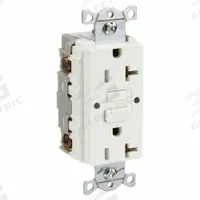 HUBBELL GFCI Receptacle: Duplex, 5-20, White, GFCI, 125V AC, 20 A, 2 Pole / 3 Wire (MPN GFRWR20W)