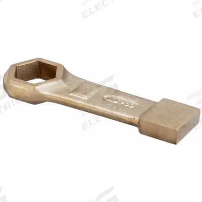 AMPCO Striking Wrench: Aluminum/Bronze, Natural, 1 13/16 in Head Size, 10 in Overall Lg - SAE, Straight Handle, 6-Point, Nonsparking, Striking Box End Wrenches