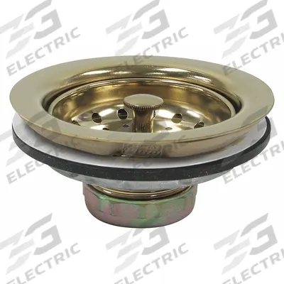 PERFECT PUTTY Strainer: Stainless Steel, Brass, 2 1/2 in Overall Ht, 4 1/2 in Overall Dia - Sink Drains with Basket Strainer without Tailpiece
