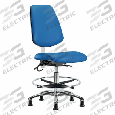 APPROVED VENDOR Task Chair: Vinyl, Armless, Ht Range 21 1/2 in to 29 in, 18 1/2 in Seat Wd - Vinyl ESD Chairs