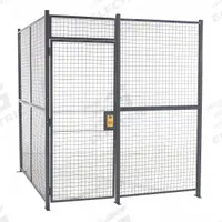 WIRECRAFTERS Partition Cage: 8 ft W x 8 ft D 8 ft H, Gray, 2 Sides, Enamel, Without Ceiling Panel (MPN 882). Key specifications — attr1283235: Yes; attr1283272: WIRECRAFTERS; attr1283268: Complete Wire Security Cages; attr1283246: Keyed Different Cylinder; attr1283240: In; attr1283243: Yes; attr1283245: Hinged; attr1283254: No.