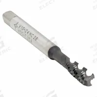CLEVELAND Spiral Flute Tap: #10-24 UNC, 2B, 3 Flute, Semi-Bottoming Chamfer, TiAlN Coated Cobalt (MPN C89210)