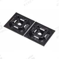PANDUIT Cable Tie Mounting Base: 0.2 in Slot Wd, 0.06 in Slot Ht, Black, 1 in Wd, 0.24 in Ht, 100 PK (MPN ABM100-AT-C0). Key specifications — For Use With: Miniature, Intermediate and Standard Cable Ties; Size: 1 in L x 1 in W x 0.24 in H; Color: Black; Brand: PANDUIT.