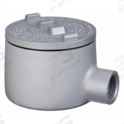 APPLETON ELECTRIC Conduit Outlet Body: Aluminum, Powder Coated, GR, 3/4 in Trade Size, E Body - EA Round Body - 90°Elbow Type