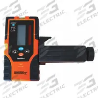 JOHNSON LEVEL Red Beam Two-Sided Laser Detector: Includes Batteries, Black/Orange, 9V, Red, Clamp (MPN 40-6715). Key specifications — attr935972: JOHNSON LEVEL; attr937994: 9V; attr940214: Black; attr940215: Red; attr940221: Clamp; attr940223: Rubber; attr981186: Yes.