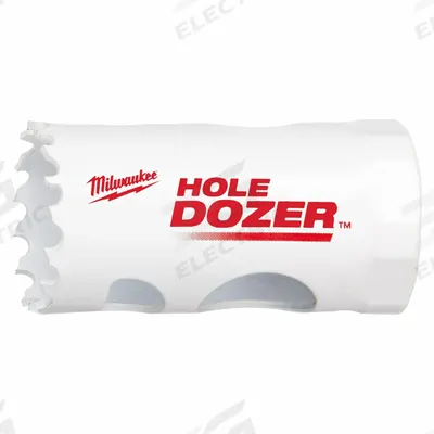 MILWAUKEE Hole Saw: 1 1/8 in Saw Dia., 3.5 Teeth per Inch, 1 5/8 in Max. Cutting Dp - Multi-Material-Cutting Hole Saws without Arbor